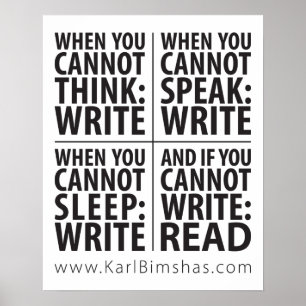 16" x 20" Wann schreiben Sie Poster