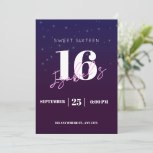 16e anniversaire Invitation pour fille Digital Swe