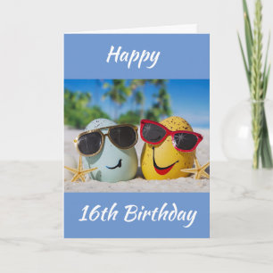 **16e ANNIVERSAIRE** SOUHAITS DE BONS OEUFS! Carte
