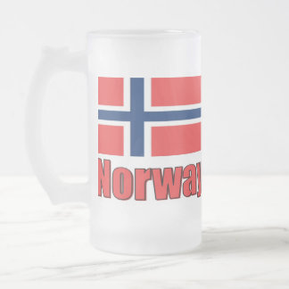 16oz mattierte Tasse Norwegen \ Flagge