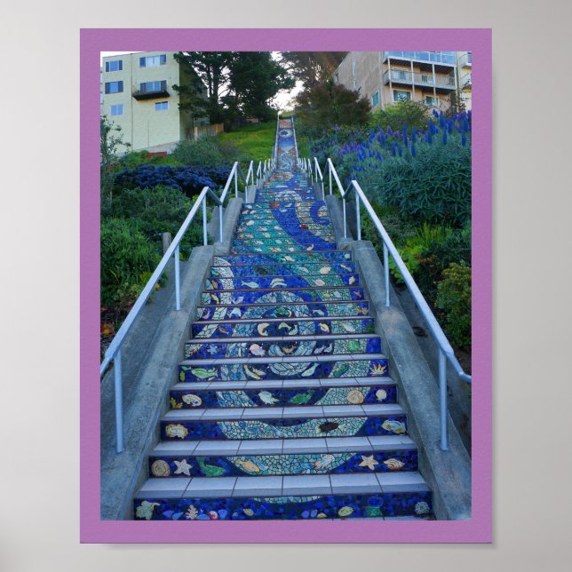 16th Avenue Tiled Steps #5-2 Poster (Vorne)