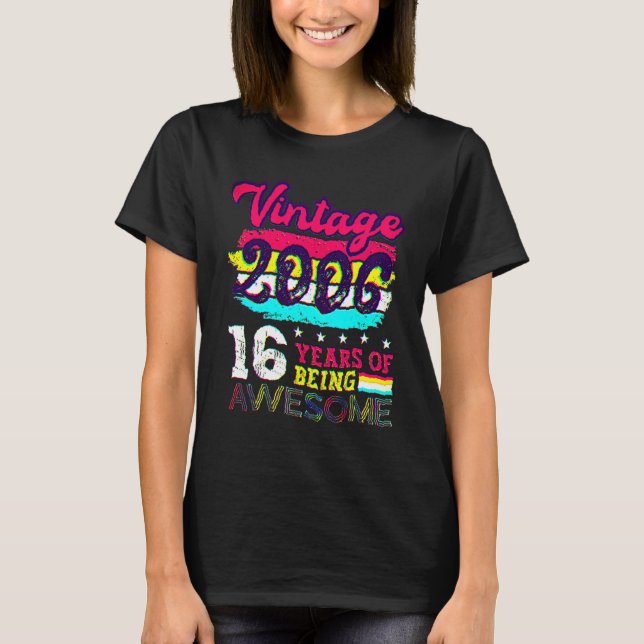 16th Birthday  Boys Cool Bday Idea Turning 16 Year T-Shirt (Vorderseite)