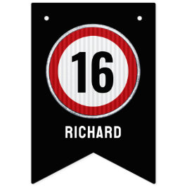 16th Birthday Speed Limit  Wimpelkette