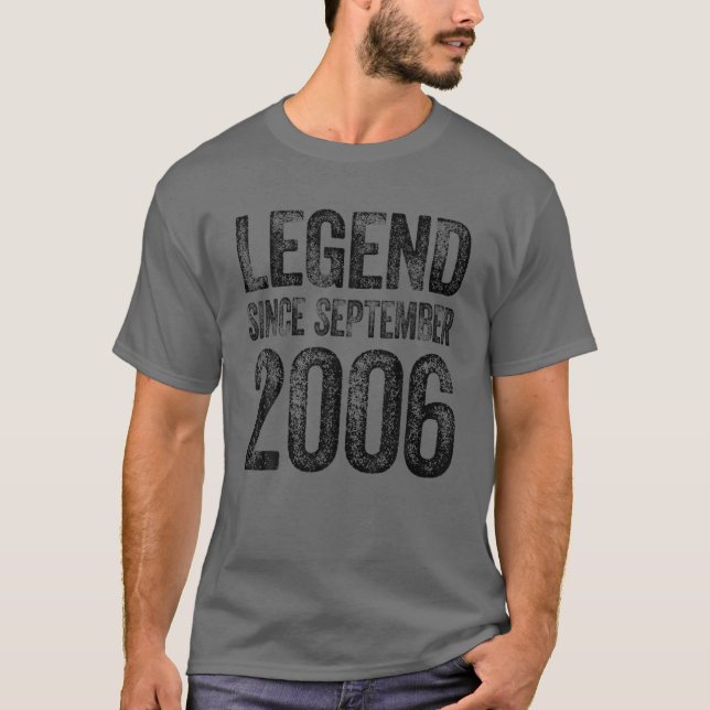 16th birthday Tee September Born 16 Years Legend S (Vorderseite)