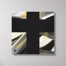 16x16" Trend Abstract Art Canvas Black White Gold Leinwanddruck
