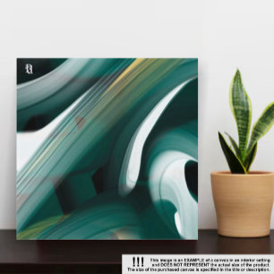 16x16" Trend Abstrakt Art Leinwand Schwarz-weiß Gr