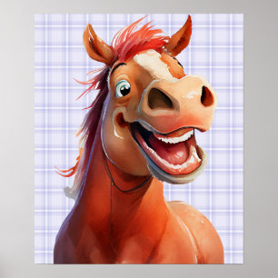 16x19 funny horse print download available poster