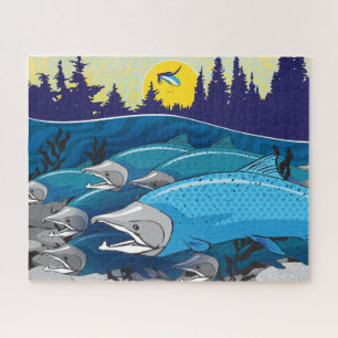 16x20 Fischen Puzzle für Colorblinde