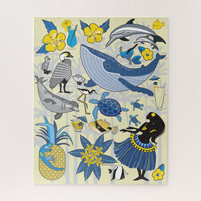 16x20 I Love Hawaii Puzzle pour les personnes aveu (Vertical)