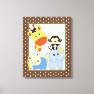 16x20 Leinwand Art Kinderzimmer Jungle Play