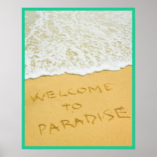 16x20 Paradise Beach Wall Art Poster