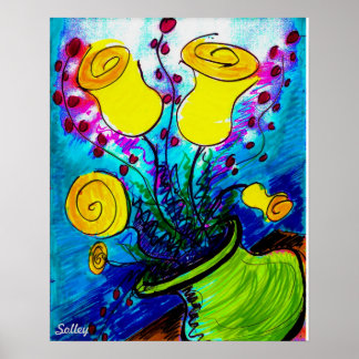 16x20 Poster Tulipes Jaunes