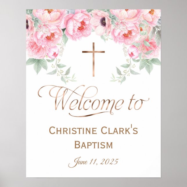16x20, Rose, Floral, Fille, Affiche de bienvenue B (Devant)