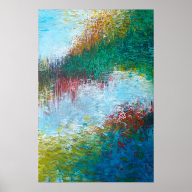 16x24 Triptychon Teil 3 Abstrakte Malerei Kunstdru Poster (Vorne)