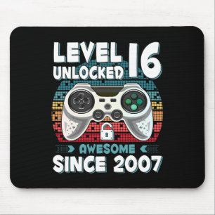 16yr Bday Son Boy Funny Gamer 16. 16. Mousepad