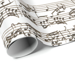 1700 Musik Fuge Komposition Handschriftlich mit No Geschenkpapier