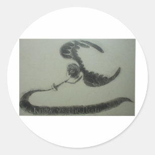 1700s Engel Todesdes amerikanischen ernsten Runder Aufkleber