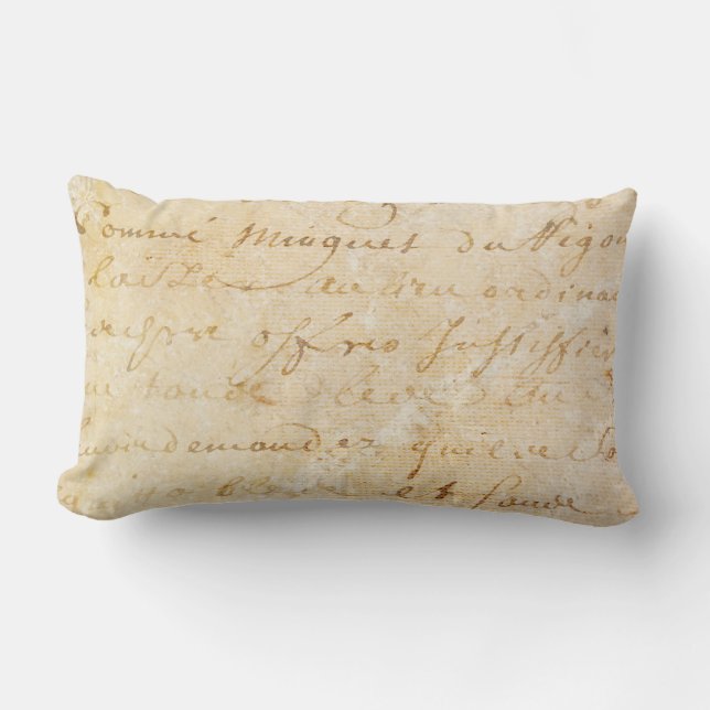 1700s Vintager französischer antiker Lendenkissen (Vorderseite)
