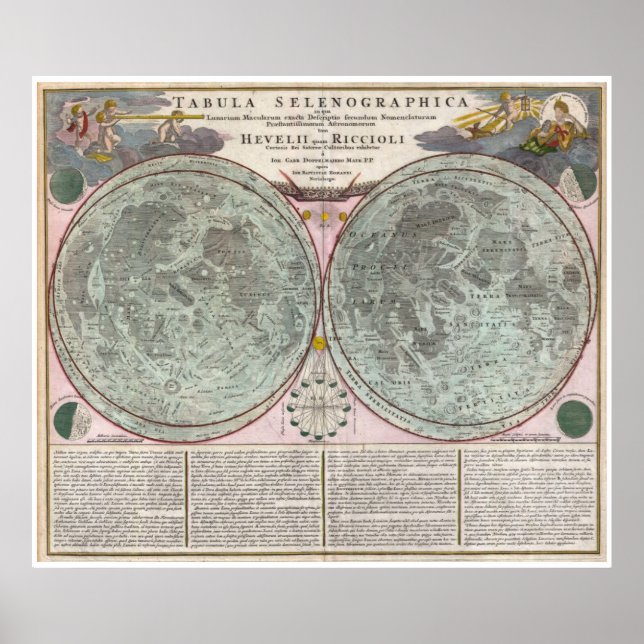 1707 Karte des Mondes Poster (Vorne)