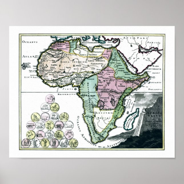 1720 Africa Vetus Map Poster (Vorne)