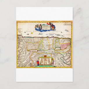 1720 Funck Map von Israel Palästina Heiliges Land Postkarte