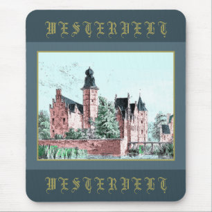 1729 A. de Haen Dutch Kasteel WESTERVELT Mousepad