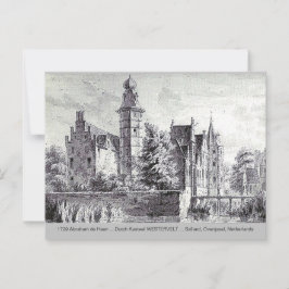 1729 A. de Haen Dutch Kasteel WESTERVELT Postcard Postkarte