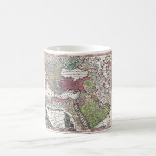 1730 Seutter Karte der Türkei (Osmanisches Reich) Kaffeetasse