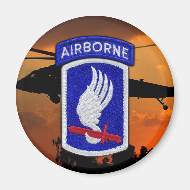 173. ABN BDE Im Flugzeug Brigade Sky Soldiers Vets Magnet (Vorne)