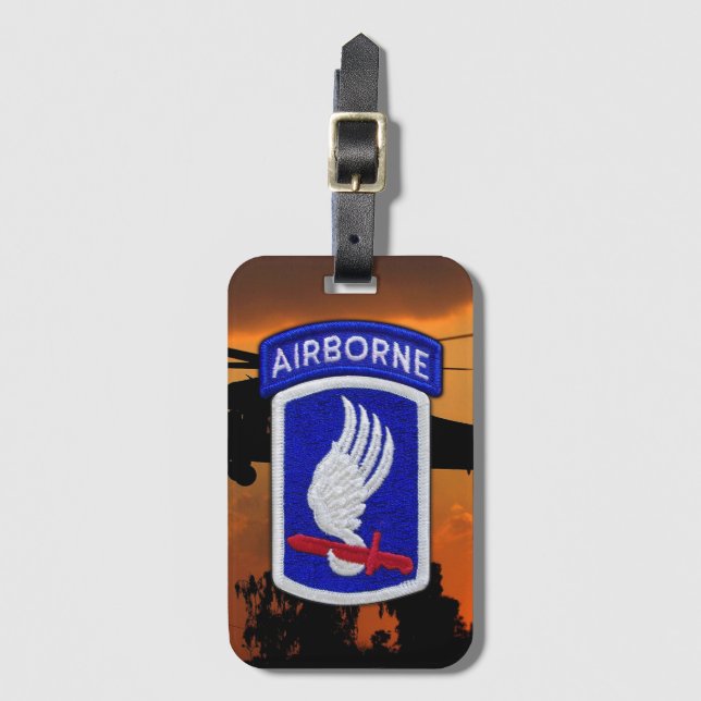 173. ABN Im Flugzeug Division Patch Luggage Gepäckanhänger (Vorderseite Vertikal)