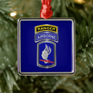 173. Airborne Brigade Ranger Weihnachten Ornament Aus Metall
