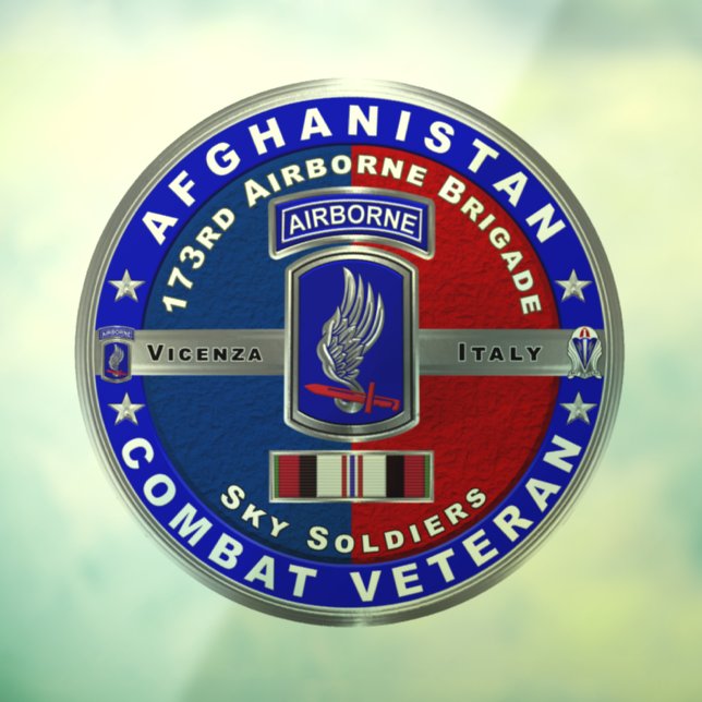173. Im Flugzeug Brigade Afghanistan Veteran Fensteraufkleber (Blatt 3)