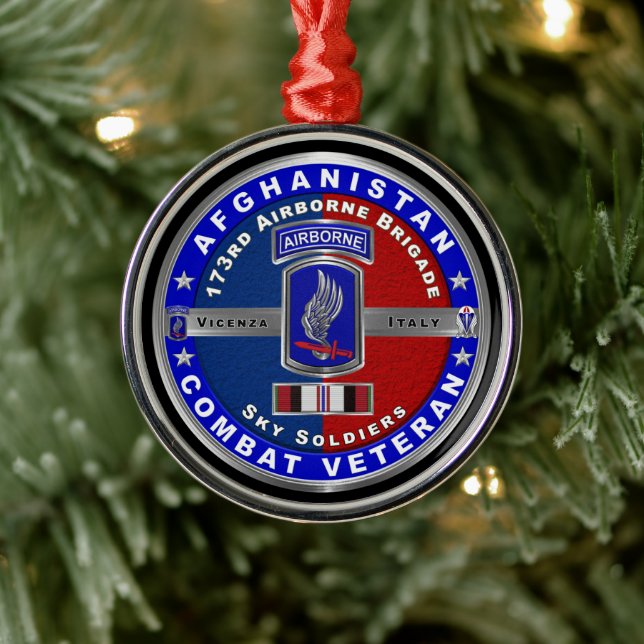173. Im Flugzeug Brigade Afghanistan Veteran Ornament Aus Metall (Baum)