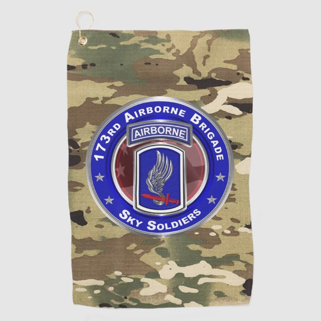 173. Im Flugzeug Brigade  Golfhandtuch (Vorderseite)