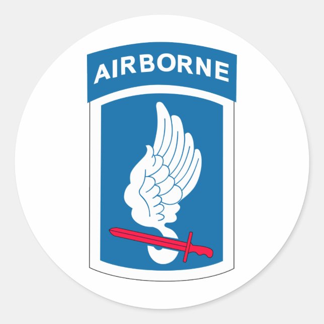 173. Im Flugzeug Brigade Runder Aufkleber (Vorderseite)