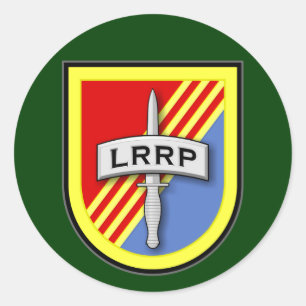 173d im Flugzeug - 74. Infanterie LRRPs Vietnam Runder Aufkleber
