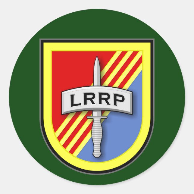 173d Im Flugzeug - 74th Infantry LRPs Vietnam Flas Runder Aufkleber (Vorderseite)