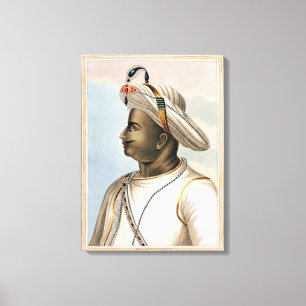 (1749-99) Platte Tippoo Sultans von 'malerischem Leinwanddruck