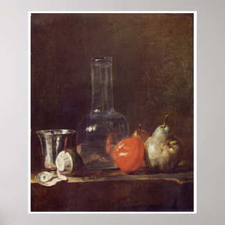 1750-Still Life mit Glasflasengesteck Art Poster