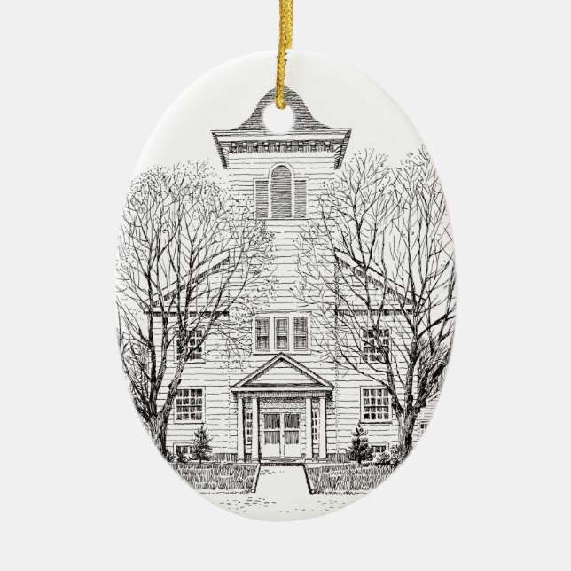 175th Jahrestags-Weihnachtsverzierung Keramikornament (Vorne)