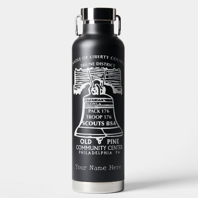 176 Black Metal Water Flasche (Vorderseite)