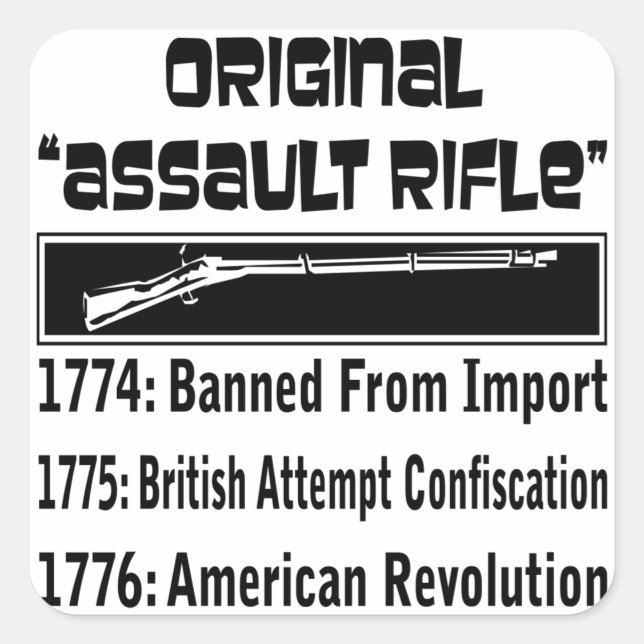 1774 Das ursprüngliche Sturmgewehr Quadratischer Aufkleber (Vorderseite)