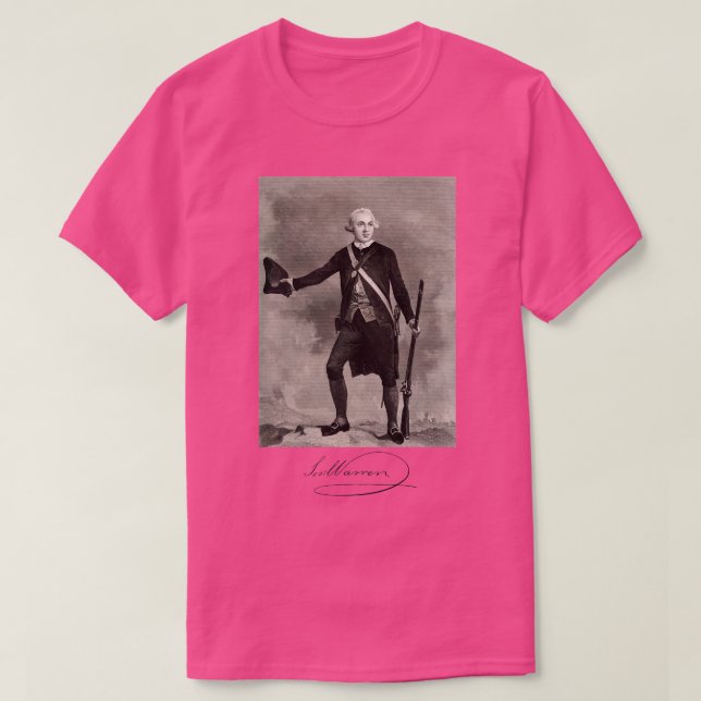 1775 General Joseph Warren Schlacht von Bunker Hil T-Shirt (Design vorne)