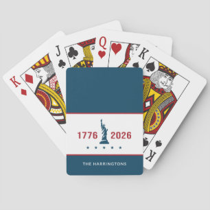 1776 2026 Amerika 250. Jubiläum patriotisches Blau Spielkarten