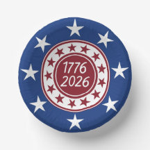 1776-2026 Patriotische Party Themenpapier