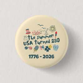 1776 - 2026 Retro 250. Jubiläum 4. Juli Button