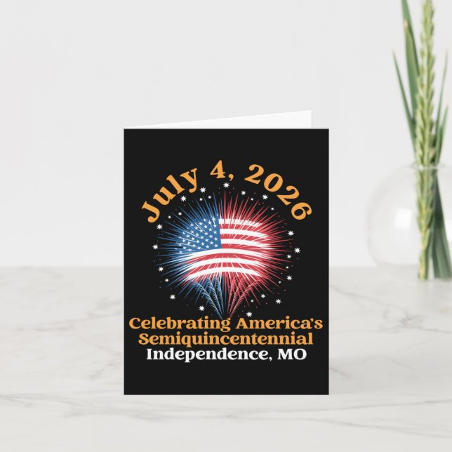 1776-2026 Unabhängigkeit, Missouri Americas 250. Karte (Vorderseite)