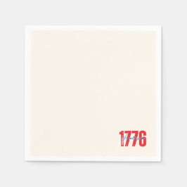 '1776 America' Soft Ivory Hintergrund 4. Juli Serviette