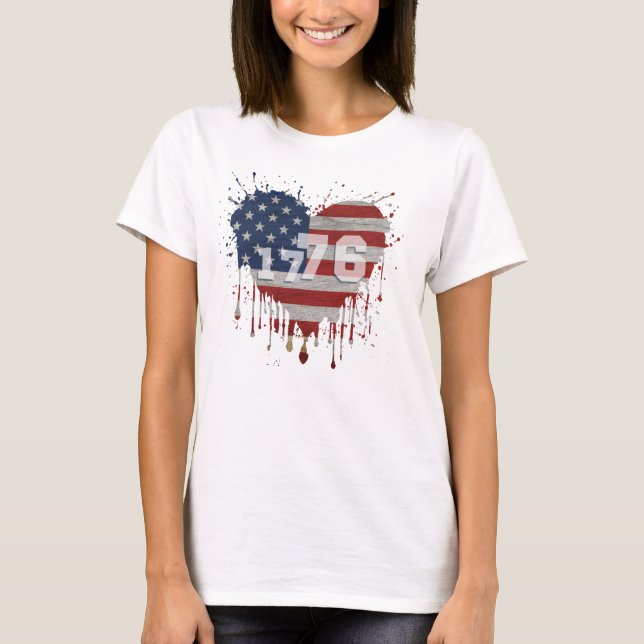 1776 American Flag T-Shirt (Vorderseite)