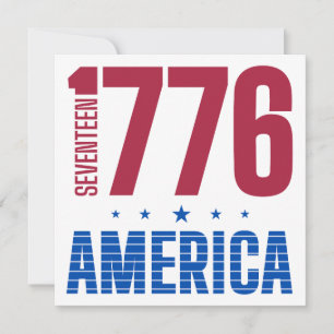 1776 Amerika 250 Jahre historische Freiheit Einladung